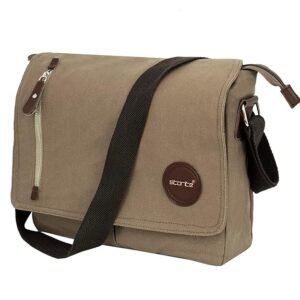 Storite Canvas Sling Cross Body Travel Office Business Satchel Messenger One Side Shoulder Bag for Men & Women